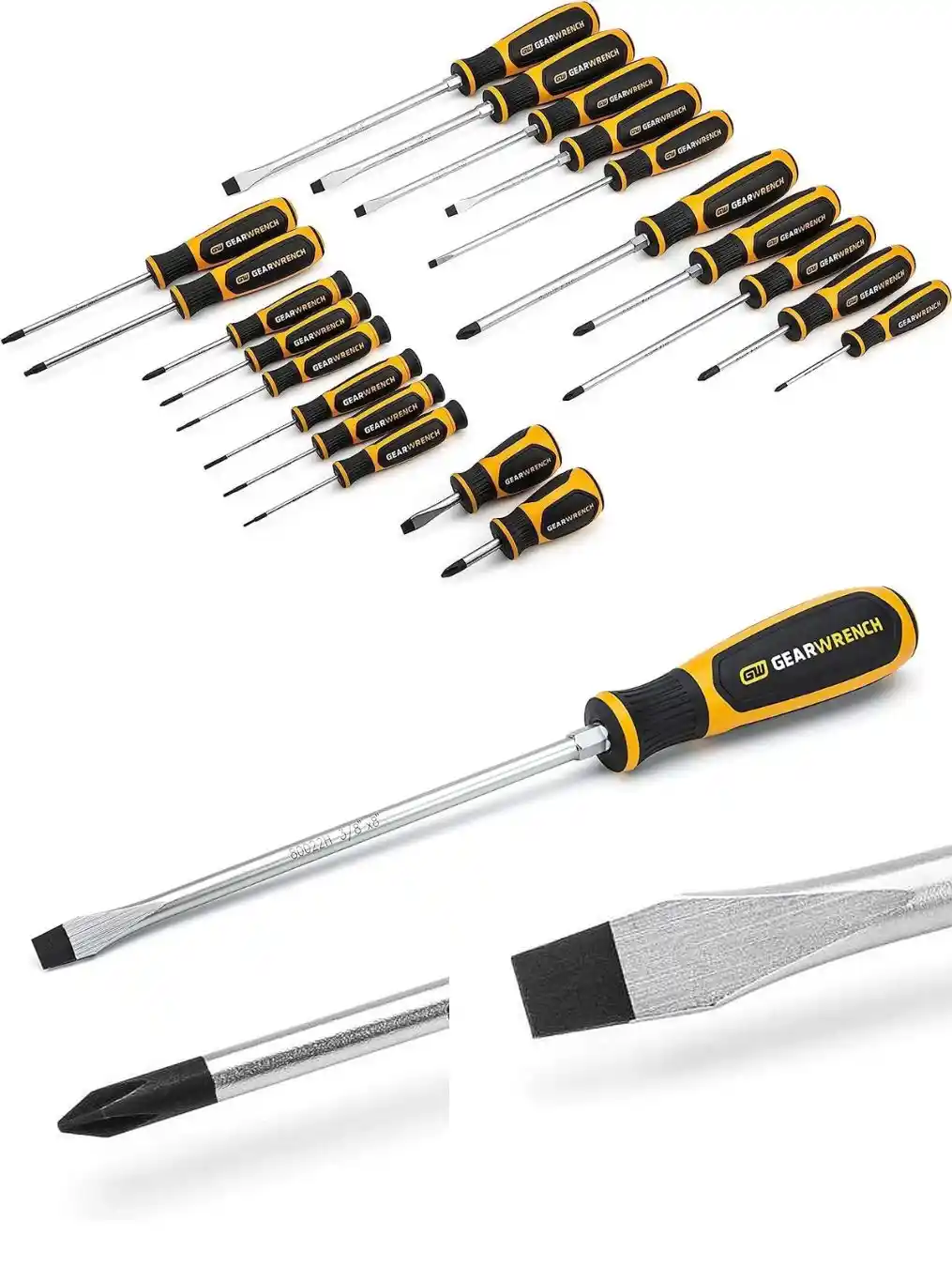 GEARWRENCH 20 Pc. Phillips/Slotted/Torx Dual Material Screwdriver Set