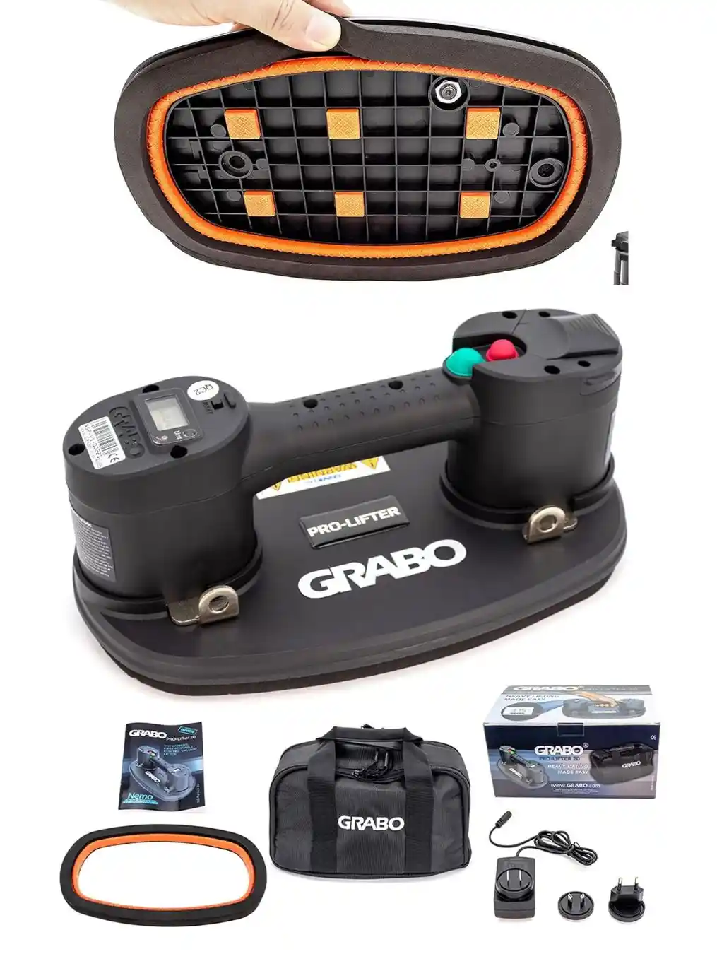 GRABO Pro Electric Vacuum Suction Cup Lifter